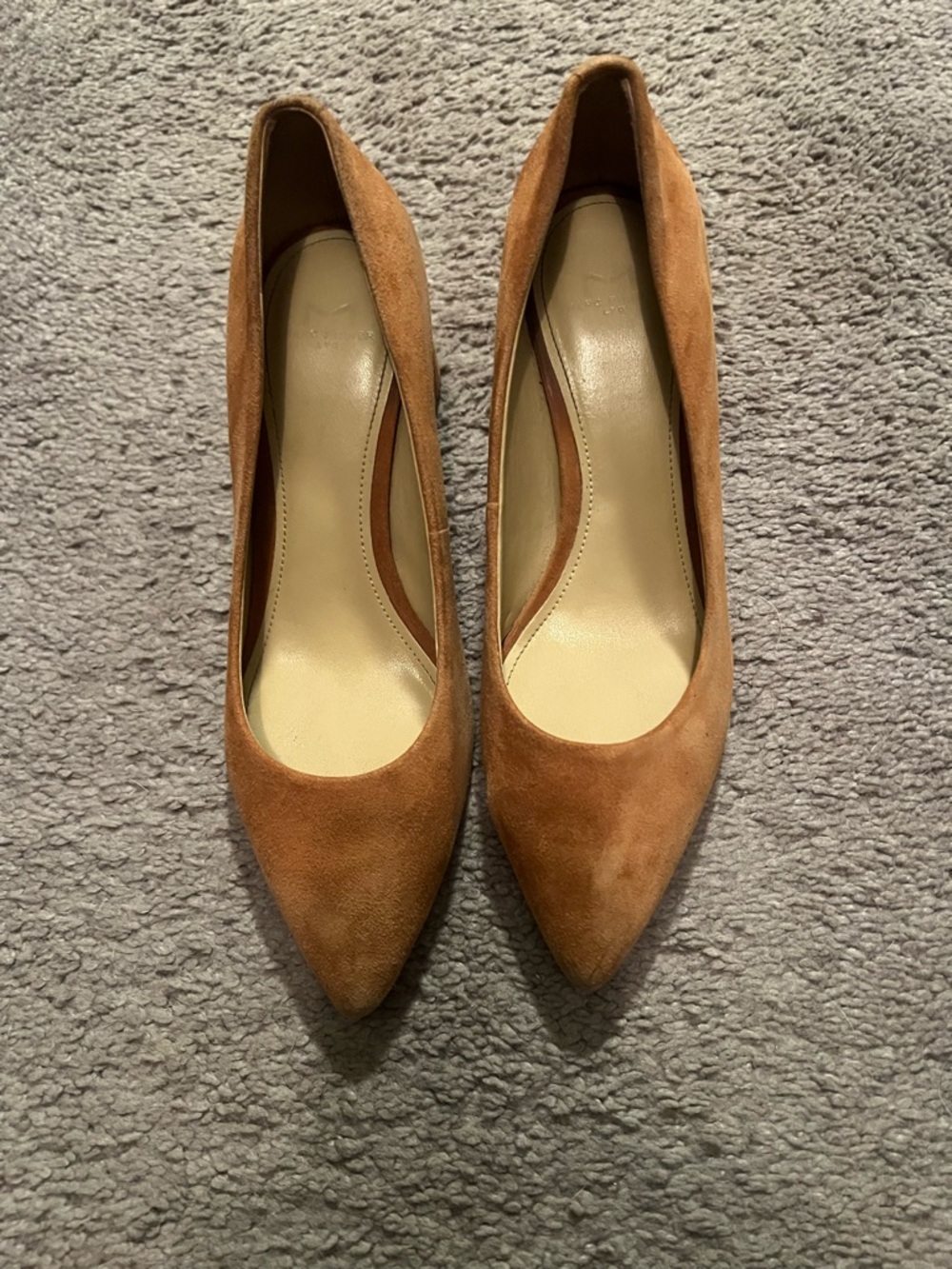Marc Fisher Suede Pointed-Toe Pumps in Cognac